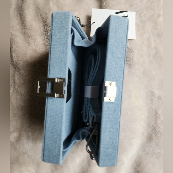 ZARA denim rectangular mini crossbody bag Denim light blue NWT! - Picture 10 of 14